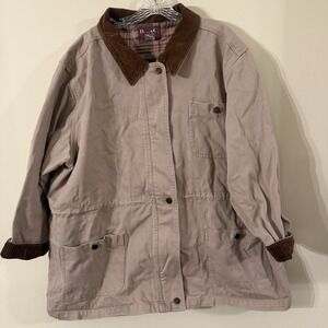 VTG Canvas Chore Jacket/Barn Coat  Flannel Lined Oversized Workwear Men's 2XL